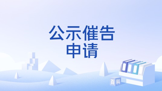 公示催告申请