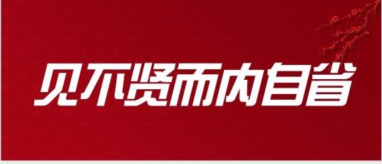 见不贤而内自省