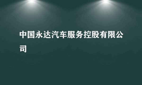 中国永达汽车服务控股有限公司