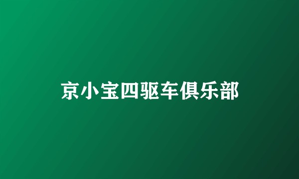 京小宝四驱车俱乐部