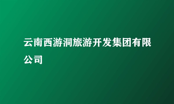 云南西游洞旅游开发集团有限公司
