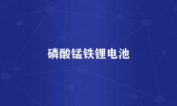磷酸锰铁锂电池
