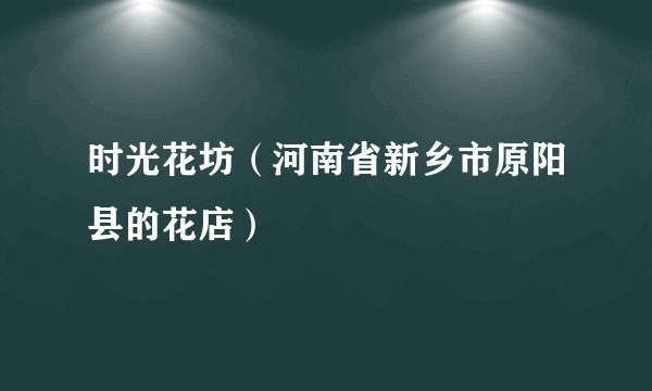 时光花坊（河南省新乡市原阳县的花店）