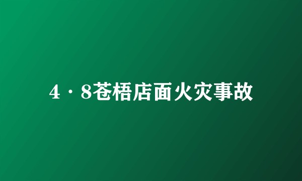 4·8苍梧店面火灾事故