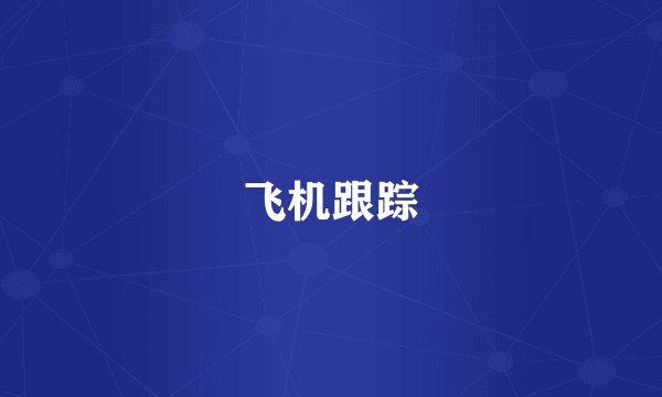 飞机跟踪