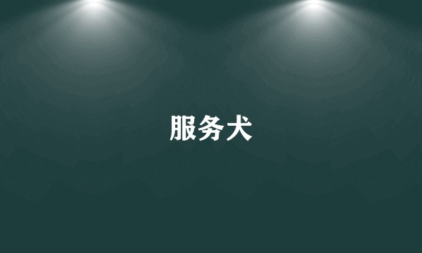 服务犬