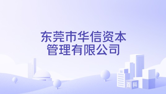 东莞市华信资本管理有限公司