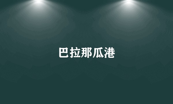 巴拉那瓜港