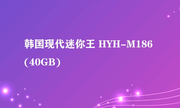 韩国现代迷你王 HYH-M186 (40GB)