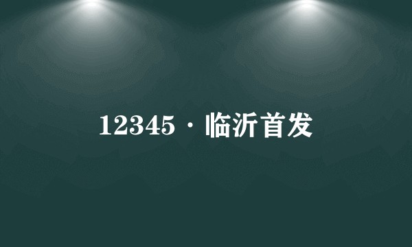 12345·临沂首发