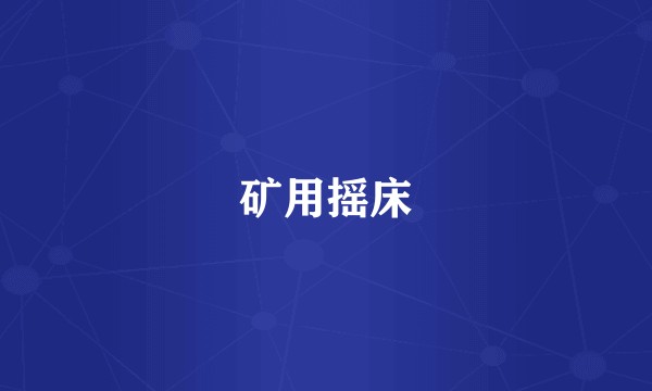 矿用摇床