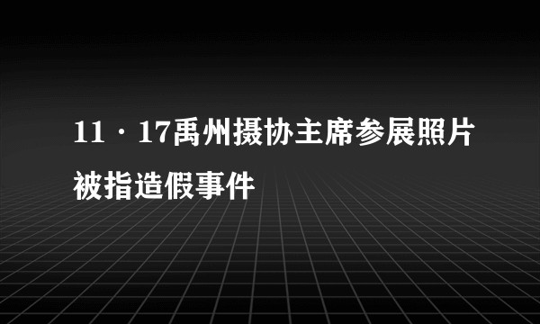 11·17禹州摄协主席参展照片被指造假事件