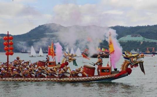 海峡两岸民俗文体汇乙巳端午海上龙舟汇演
