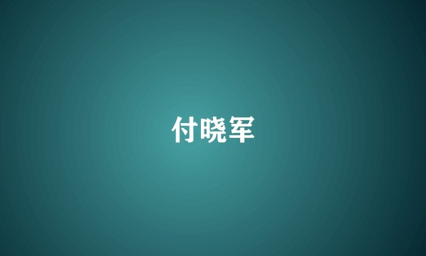 付晓军