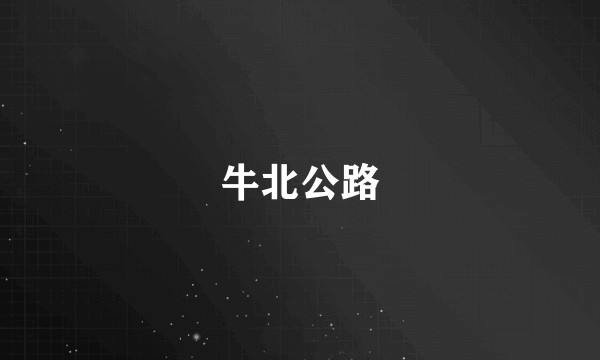 牛北公路