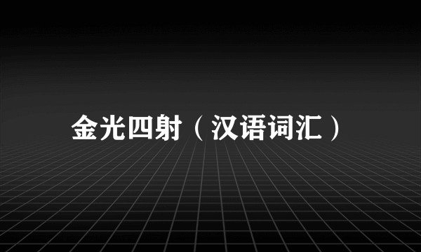 金光四射（汉语词汇）