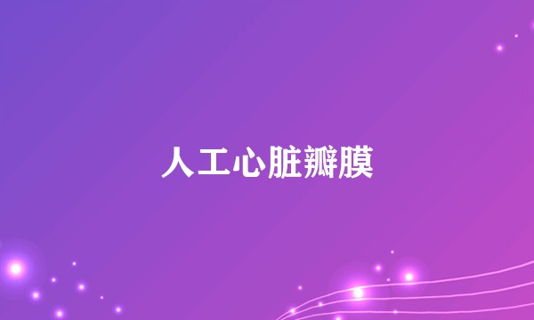 人工心脏瓣膜