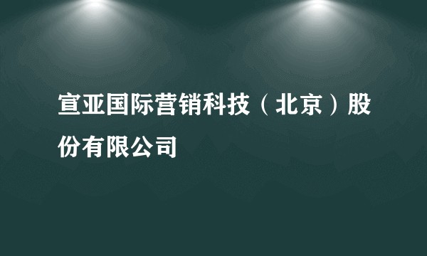 宣亚国际营销科技（北京）股份有限公司