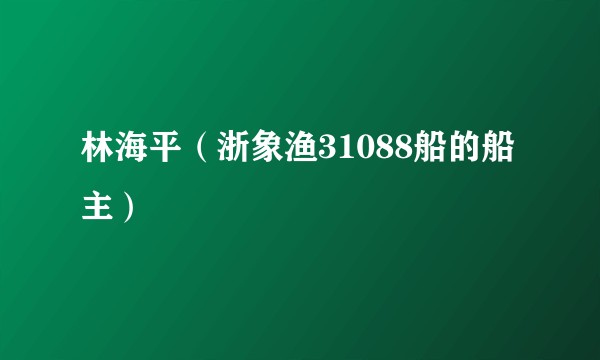 林海平（浙象渔31088船的船主）