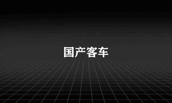 国产客车