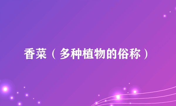 香菜（多种植物的俗称）