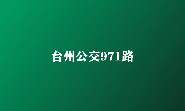 台州公交971路