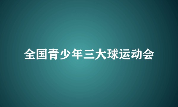 全国青少年三大球运动会