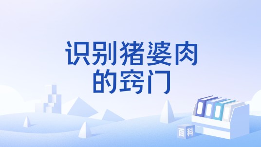 识别猪婆肉的窍门