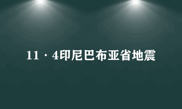 11·4印尼巴布亚省地震