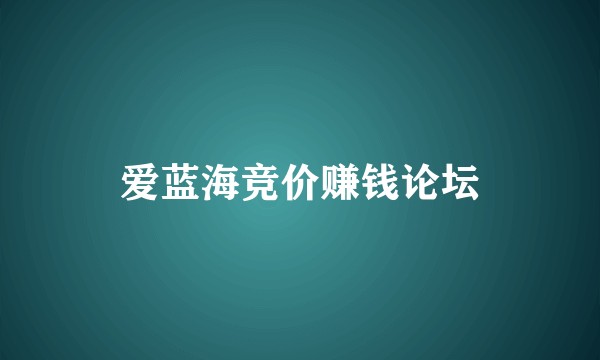 爱蓝海竞价赚钱论坛