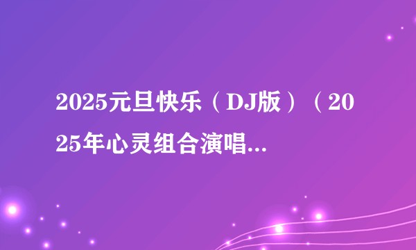 2025元旦快乐（DJ版）（2025年心灵组合演唱的歌曲）