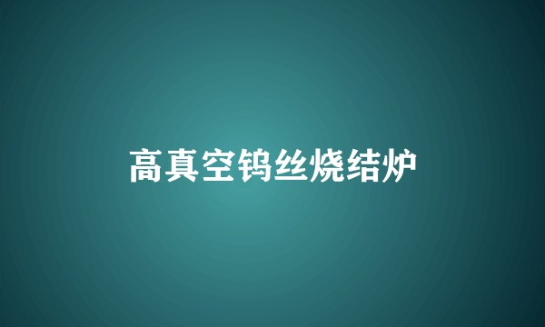 高真空钨丝烧结炉