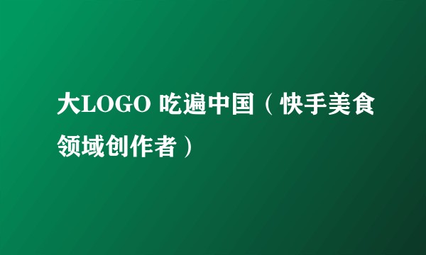 大LOGO 吃遍中国（快手美食领域创作者）