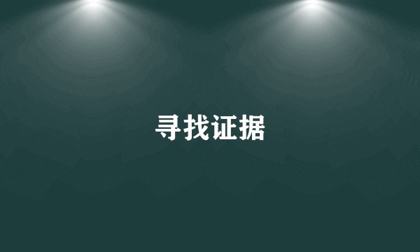 寻找证据