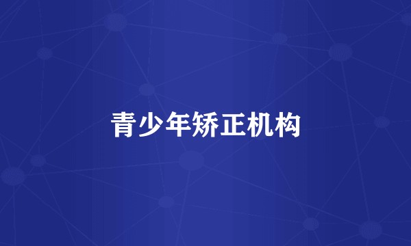 青少年矫正机构