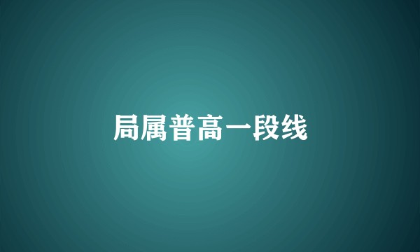 局属普高一段线
