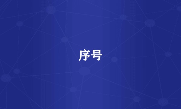 序号