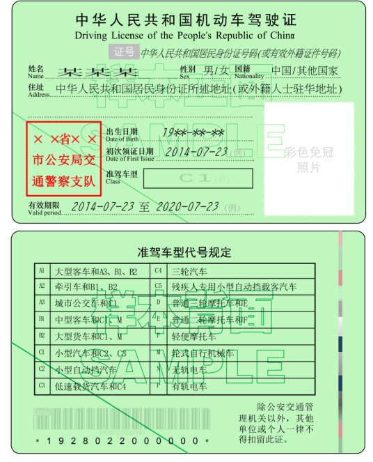 P驾驶证