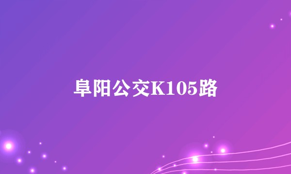 阜阳公交K105路