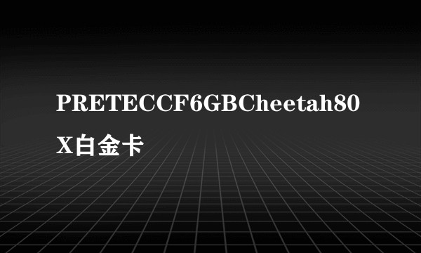 PRETECCF6GBCheetah80X白金卡