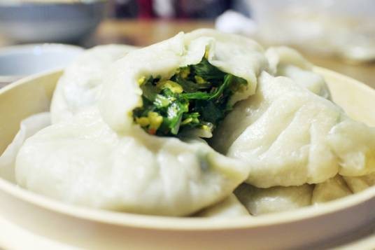 韭菜蒸饺