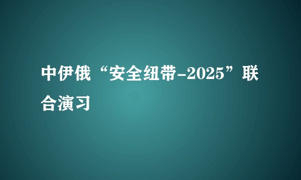 中伊俄“安全纽带-2025”联合演习