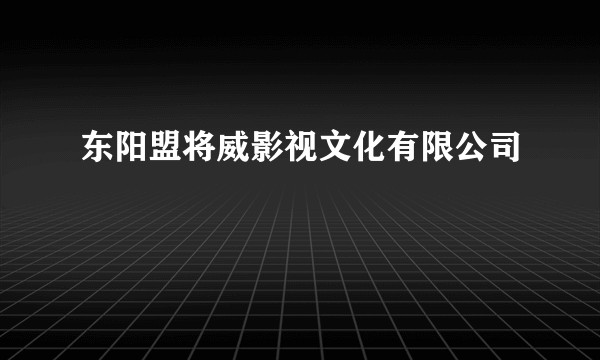 东阳盟将威影视文化有限公司