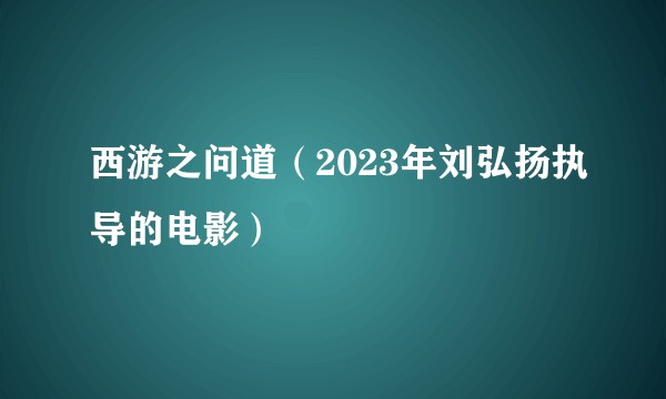 西游之问道（2023年刘弘扬执导的电影）