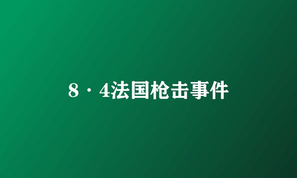8·4法国枪击事件