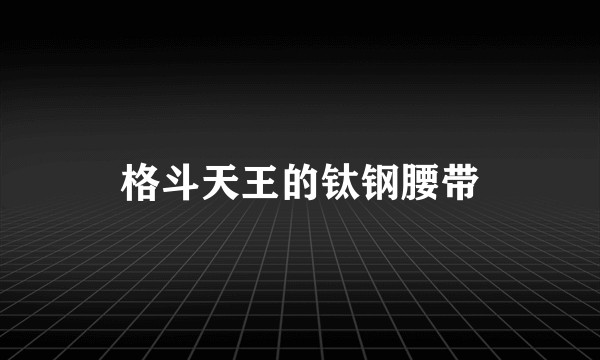格斗天王的钛钢腰带