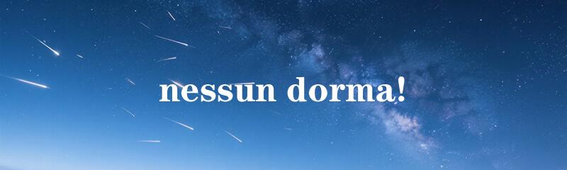 nessun dorma!